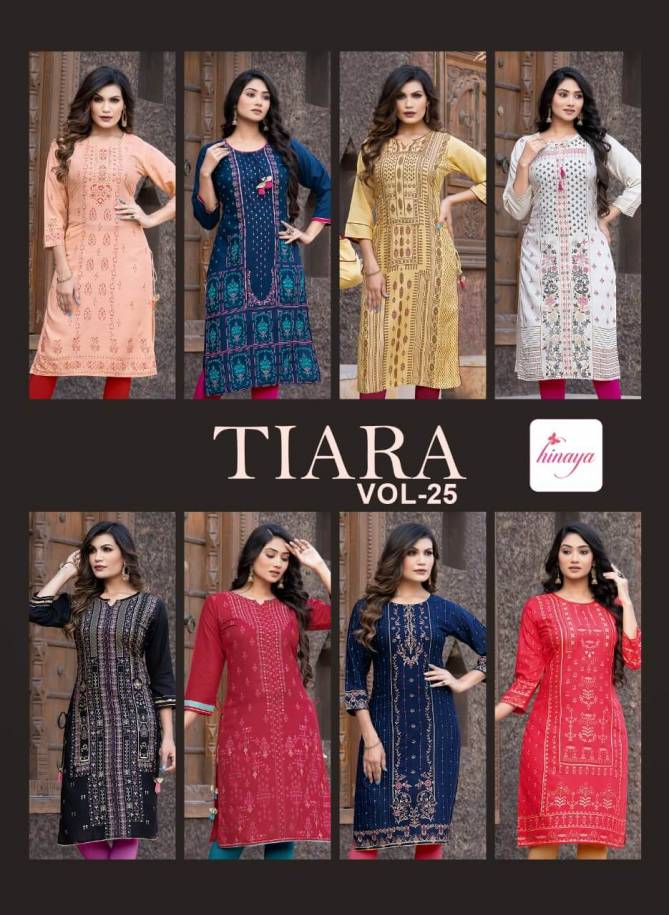 Hinaya Tiara 25 Ethnic Wear Wholesale Designer Kurtis Catalog

